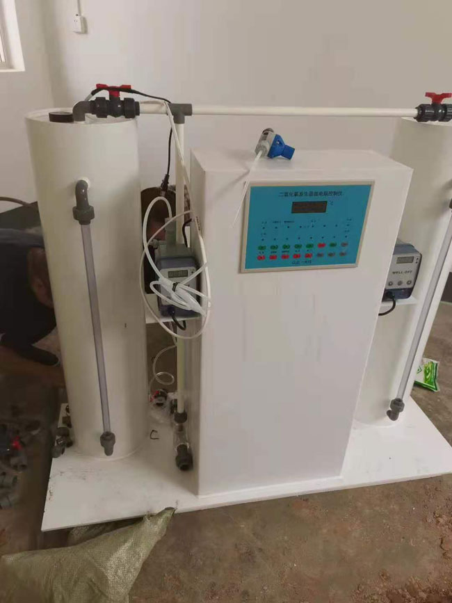 農村飲水工程，二氧化氯發生器安裝完成